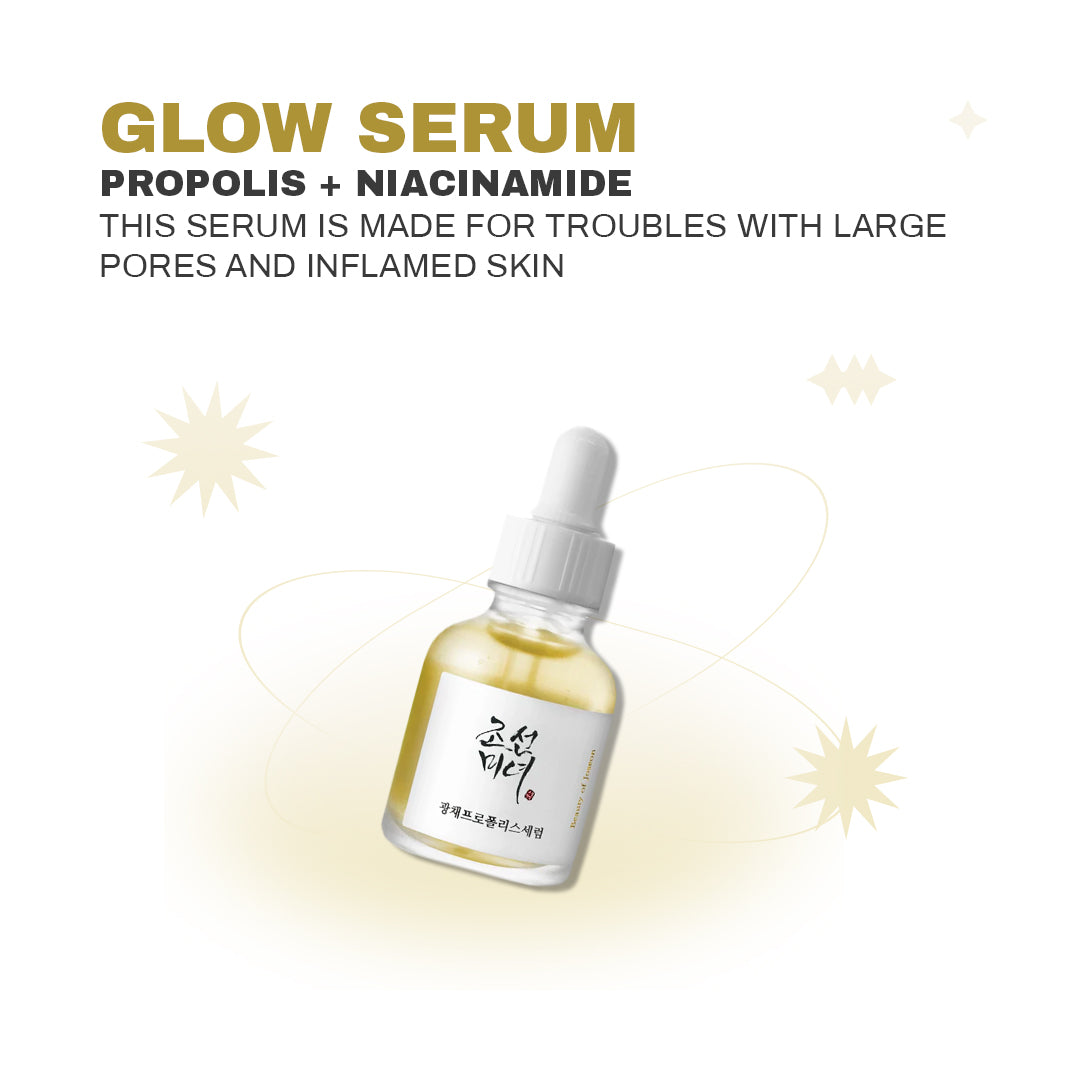 Beauty of Joseon Glow Serum Propolis and Niacinamide Hydrating Facial Soothing Moisturizer for Irritated Uneven Skin Tone, Korean Skin Care 30ml