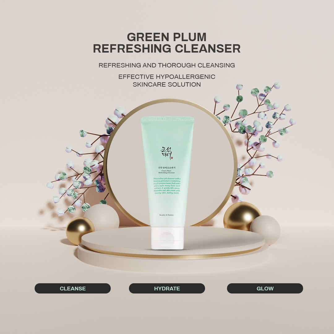 Beauty of Joseon Green Plum Refreshing Cleanser Gel Type Deep Pore Cleansing, Acne Face Wash, Blackhead Remover for All Skin Types, Korean Skincare 100ml