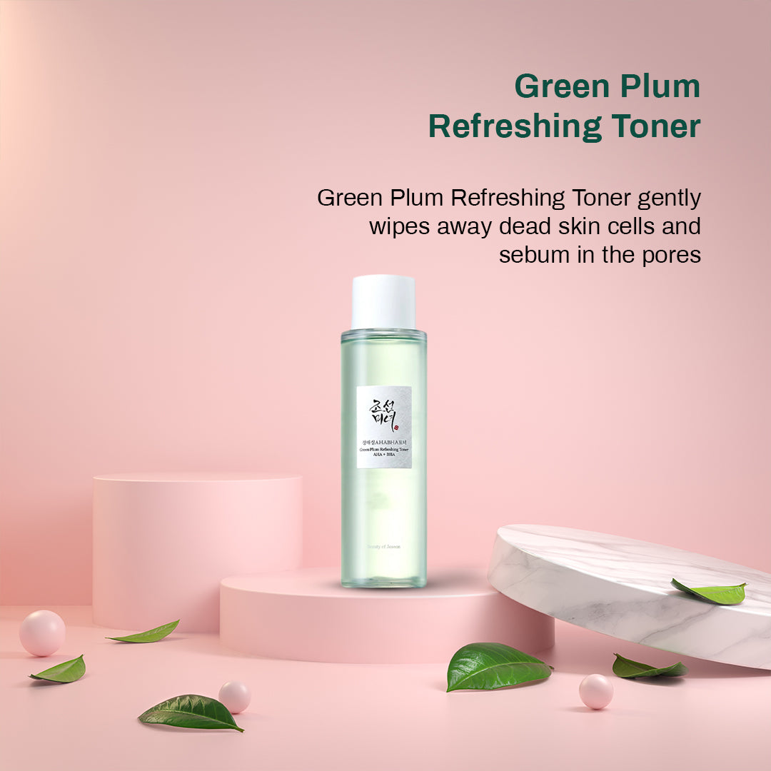 Beauty of Joseon Green Plum AHA BHA Toner Refreshing Facial Essence Moisturizer Mild Exfoliating Salicylic Acid for All Skin Types, Korean Skin Care for Men Women 150ml